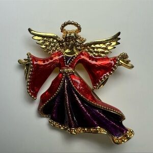 Christopher Radko Angle Enamel Brooch/Pin